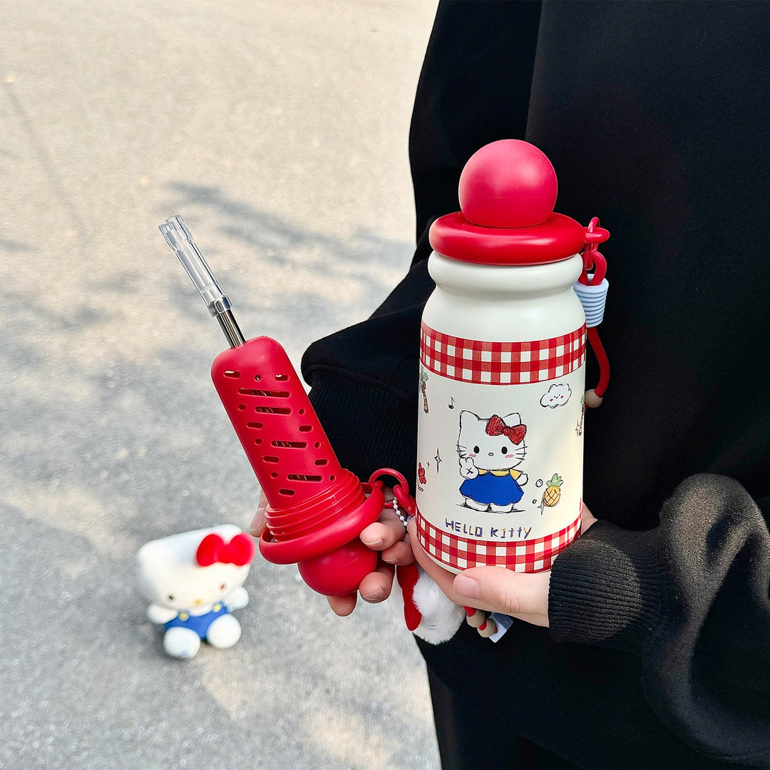 Women Creative Water Bottle with Cute Pendant Kalsten