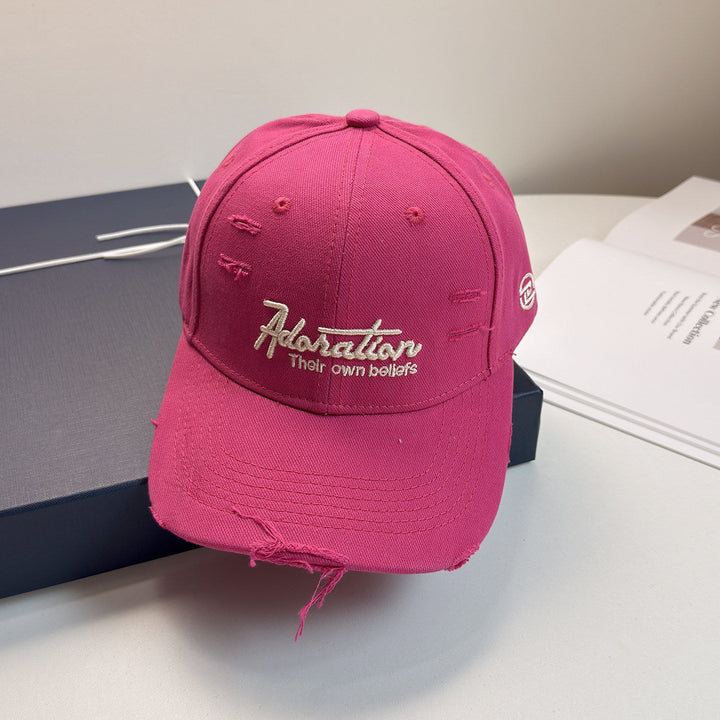 Women's Distressed Embroidered Baseball Cap Kalsten
