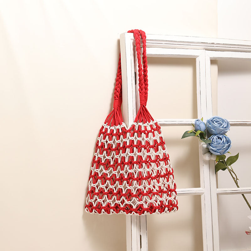 Hand-knotted shopping and beach bag Kalsten