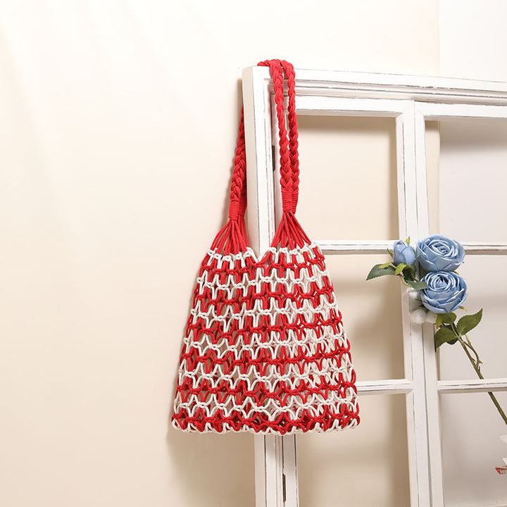 Hand-knotted shopping and beach bag Kalsten