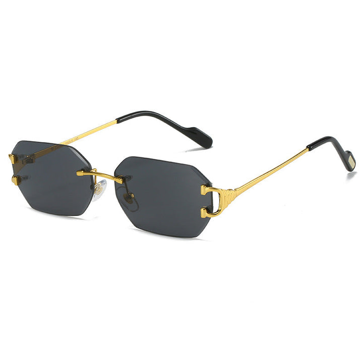 Ladies modern octagon sunglasses with stylish metal frame and polarized lenses Kalsten
