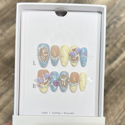Reusable Press-On Nail Set Acalora