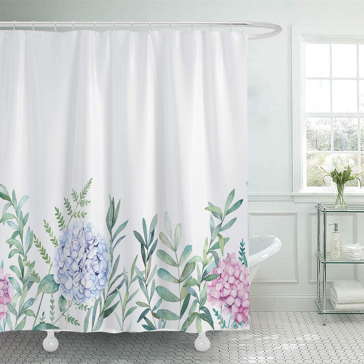 Botanical Leaf Pattern Shower Curtain Kalsten