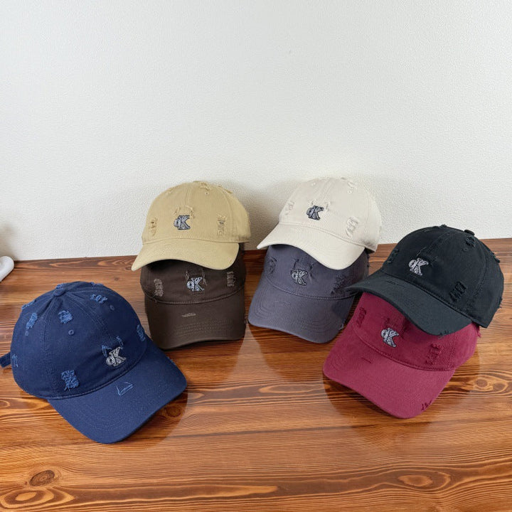 Men's Distressed Adjustable Baseball Cap Kalsten
