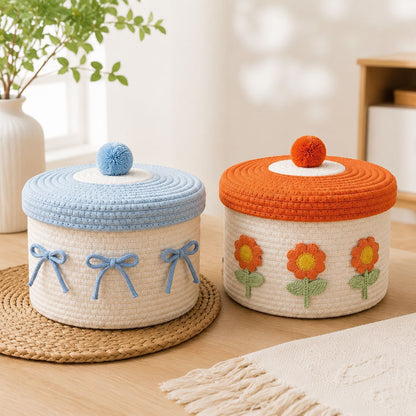 Decorative Knitted Storage Container Acalora
