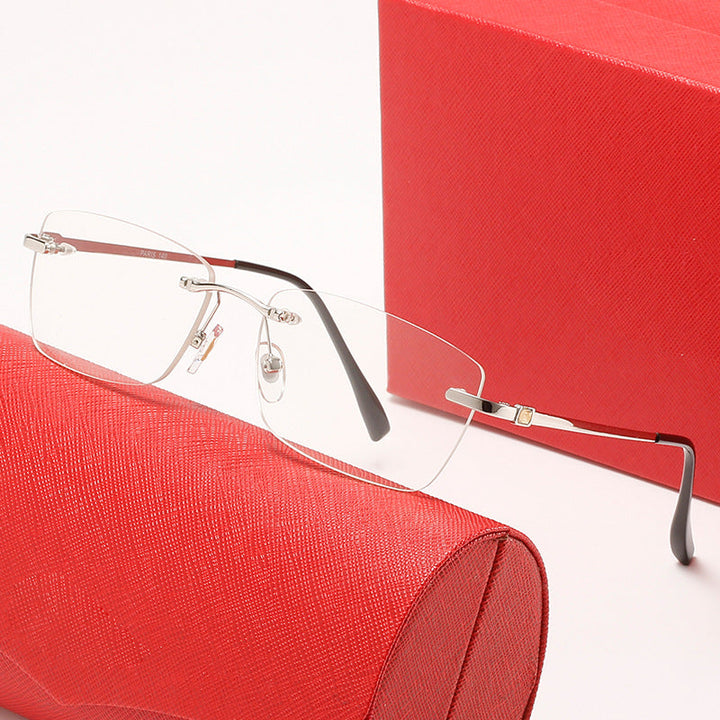 Women's fashionable half-frame sunglasses with stylish metal frame Kalsten