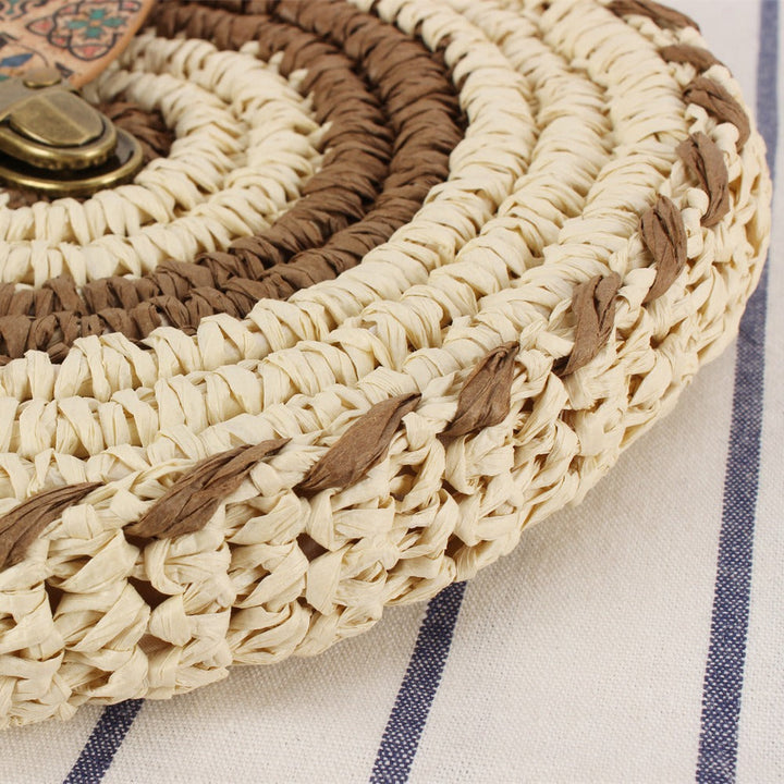 Round Bast Shoulder Bag with Unique Flap Closure Kalsten