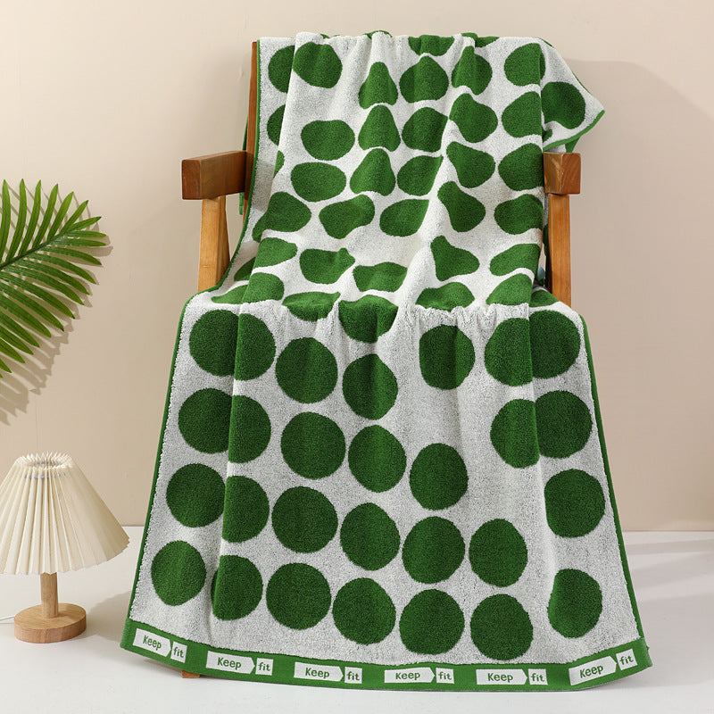 Terry Bath Towel With Modern Dot Design Kalsten