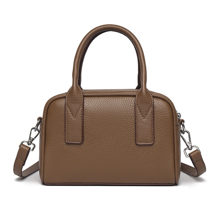 Textured Leather Mini Handheld Satchel Kalsten