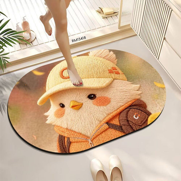 Adorable Animal-Themed Bath Mat Kalsten