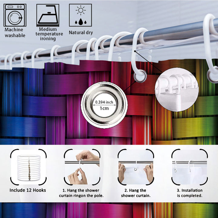 Digital Cube Pattern Bathroom Set Kalsten