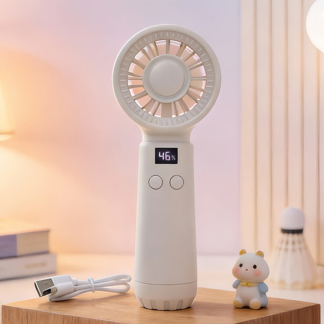 Portable hand fan with digital speed display Kalsten