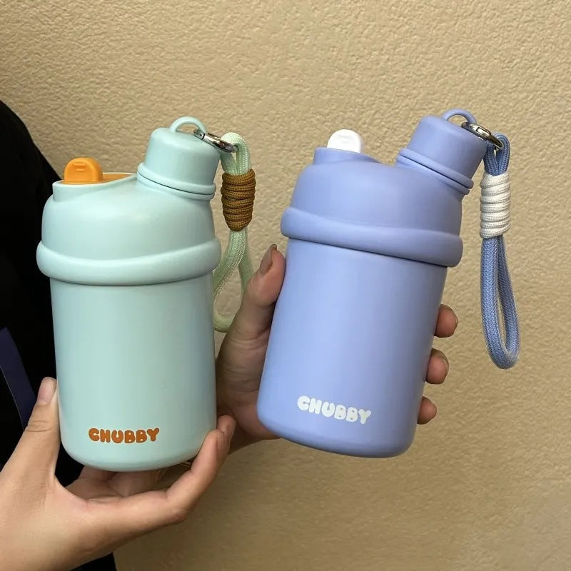 Women's Sporty Water Bottle with Practical Carrying Strap Kalsten