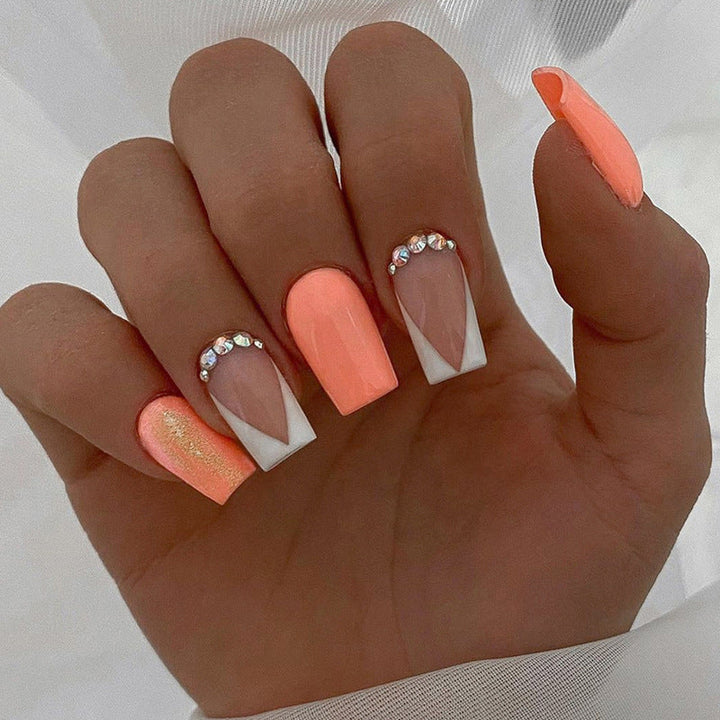 Elegant Crystal-Studded Press-On Nail Tips Kalsten