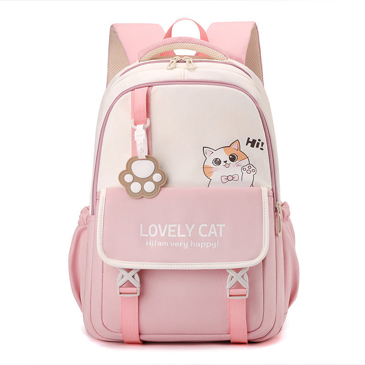 Cute Cat-Themed School Backpack
