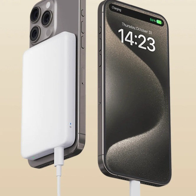 Slim Magnetic wireless portable power bank with USB-C PD pass-through Kalsten