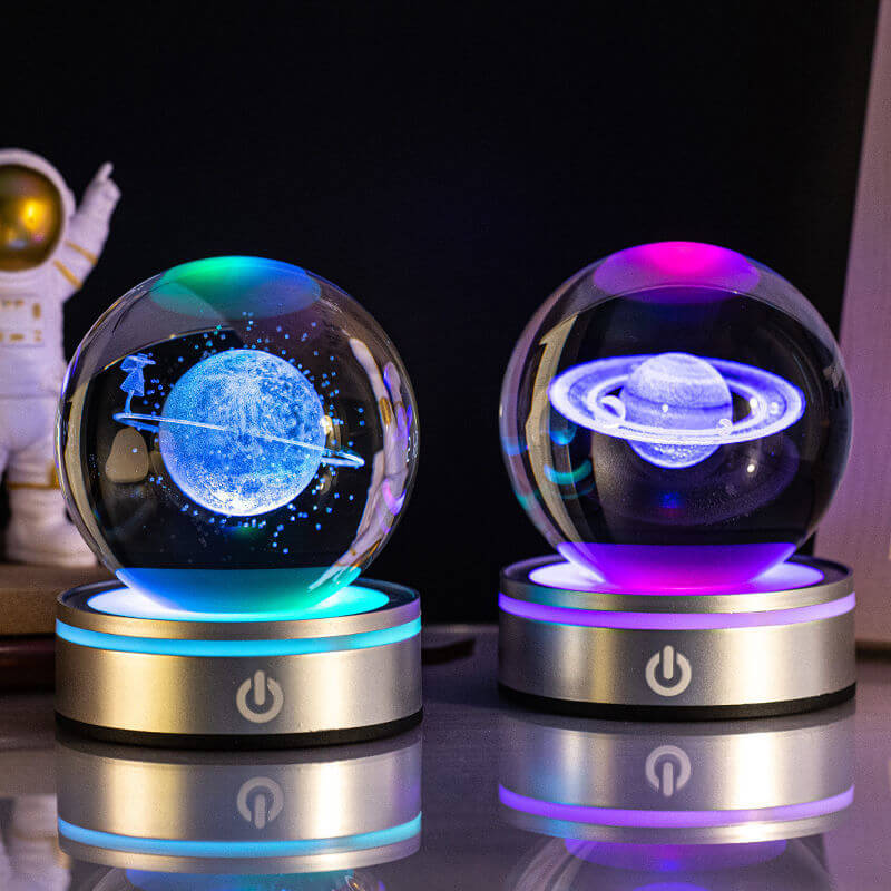 Creative 3D Inner Carving Luminous Crystal Ball Colorful Gradient Small Night Lamp Home Decorations Gifts Selection | Kalsten