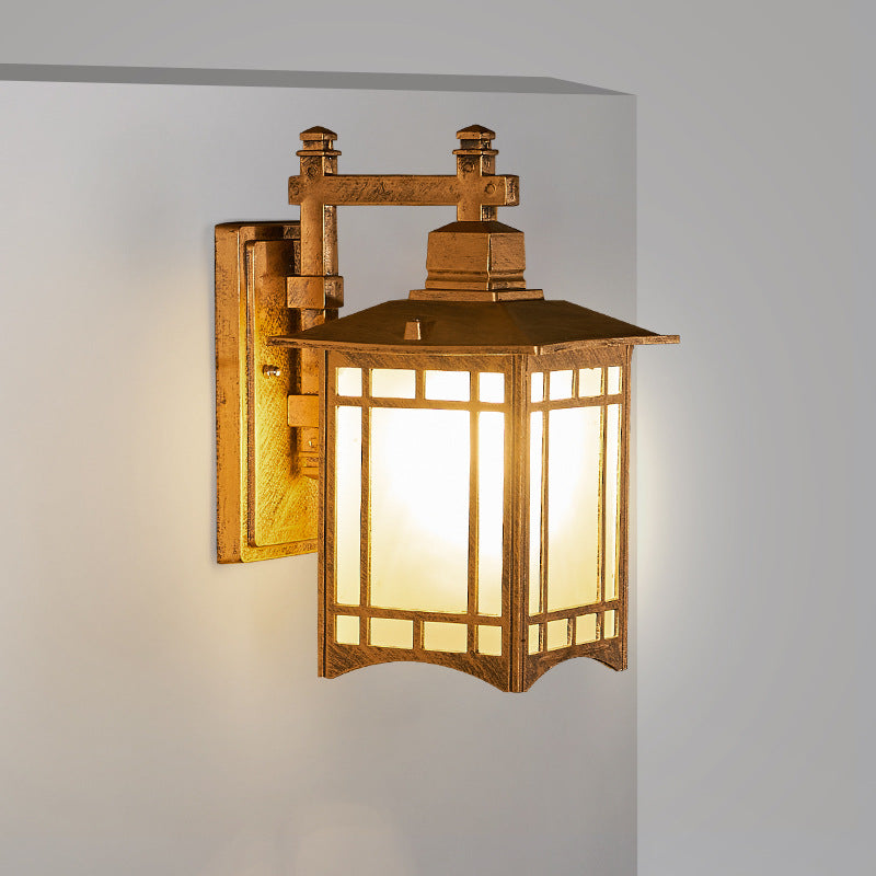 Modern Waterproof Solar Aluminum Chinese Pavilion Shape 1-Light Wall Sconce Lamp | Kalsten