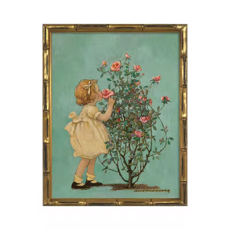Framed Bird and Flower Art Print