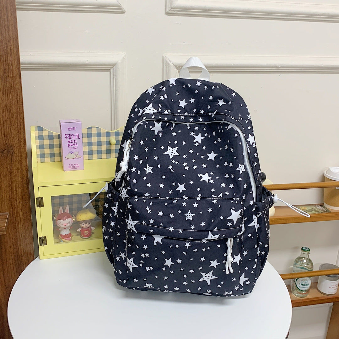 Starry Print Multi-Pocket Backpack Kalsten