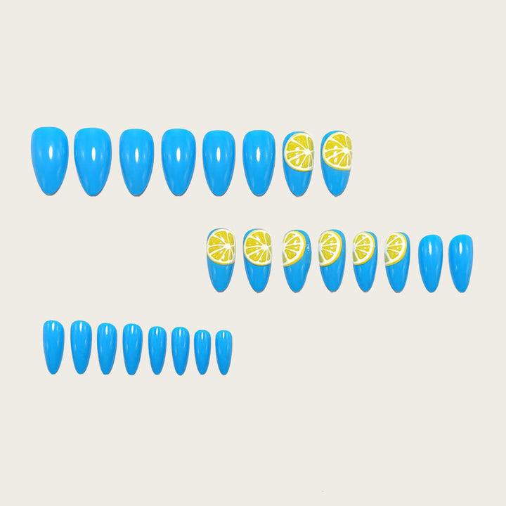 Artificial nails with lemon design Kalsten