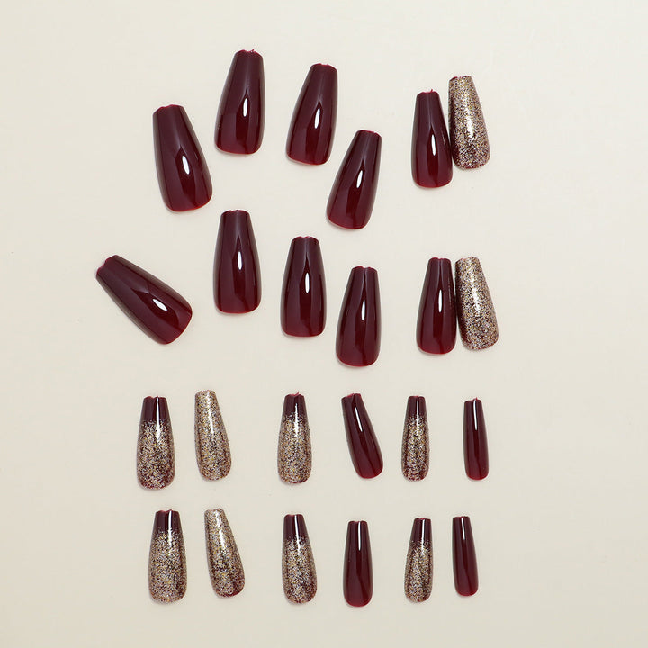 Glittering Press-On Nail Set Kalsten