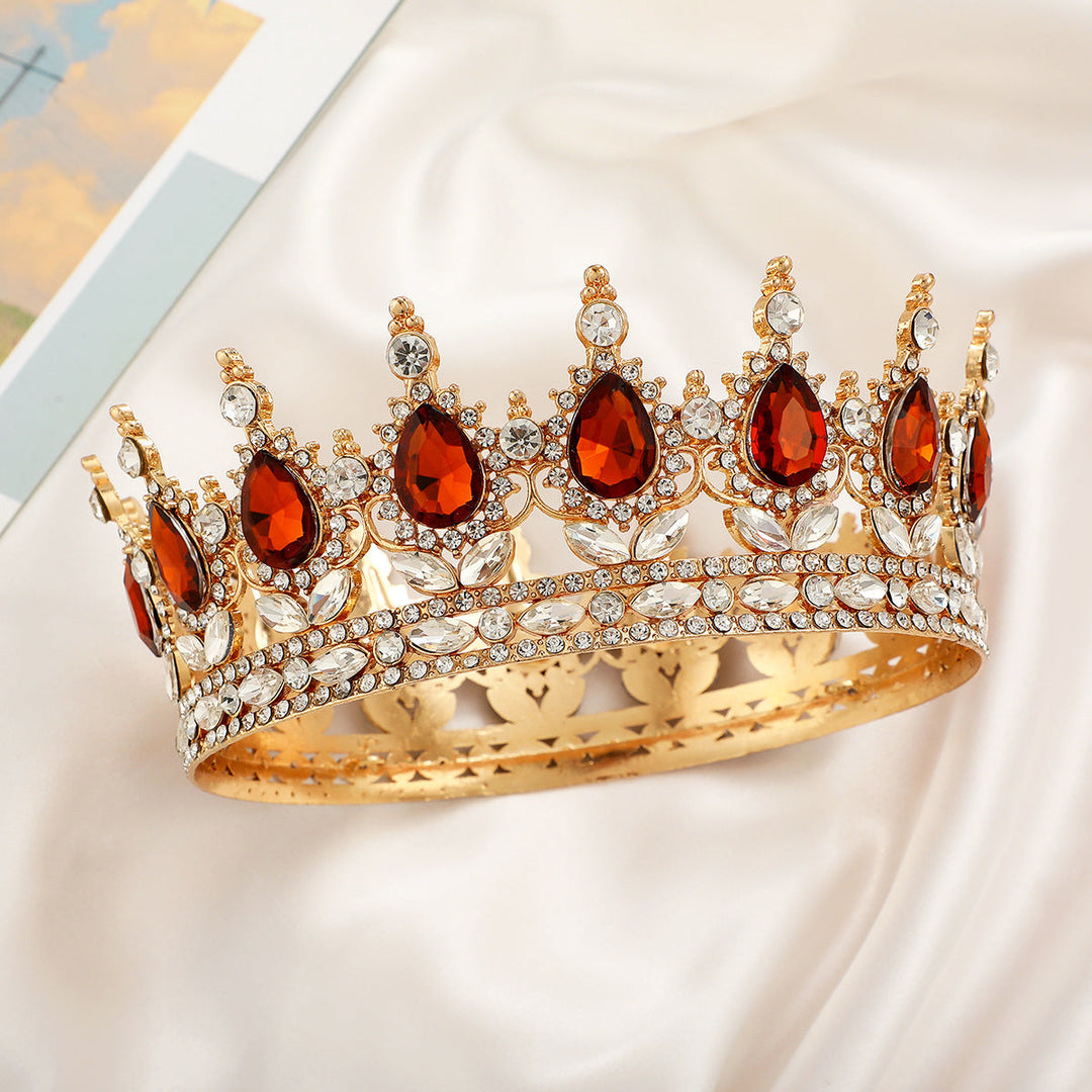 Ladies Luxurious Festive Crown with Shining Gemstones Kalsten