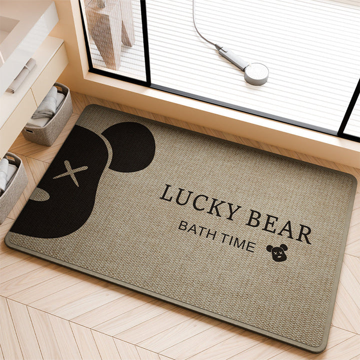 Cute Bear-Themed Bathroom Mat