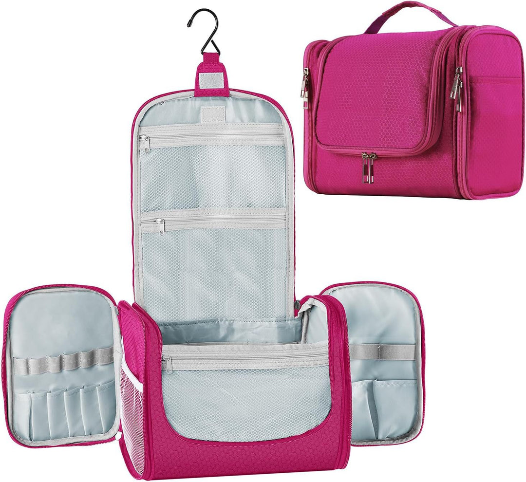 Cosmetic organizer with hooks and multiple compartments Kalsten
