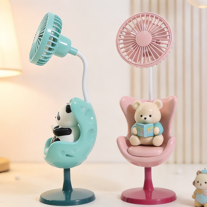 Women's Portable Mini Fan with Fun Bear Design Kalsten