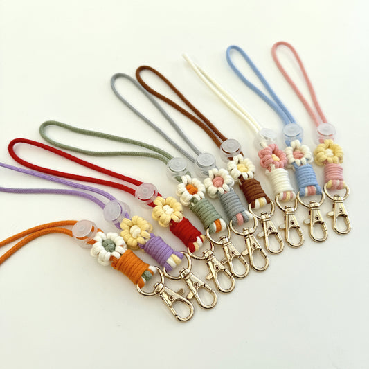 Floral Macrame Keychain Holder Acalora