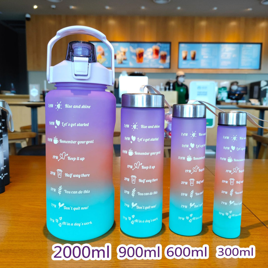 Ladies' Motivation Water Bottle with Time Scale and Ergonomic Design Kalsten