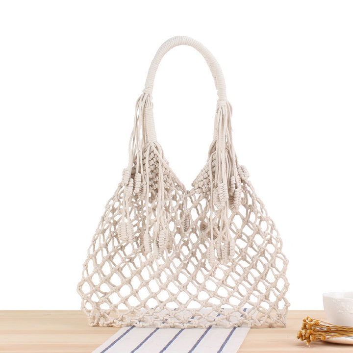 Macrame Tote Bag with Inner Pocket Kalsten