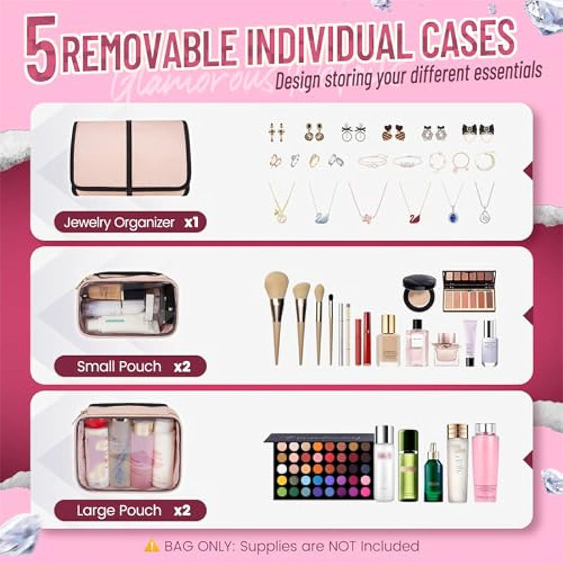 Cosmetic Organizer Backpack with Practical Compartment Design Kalsten