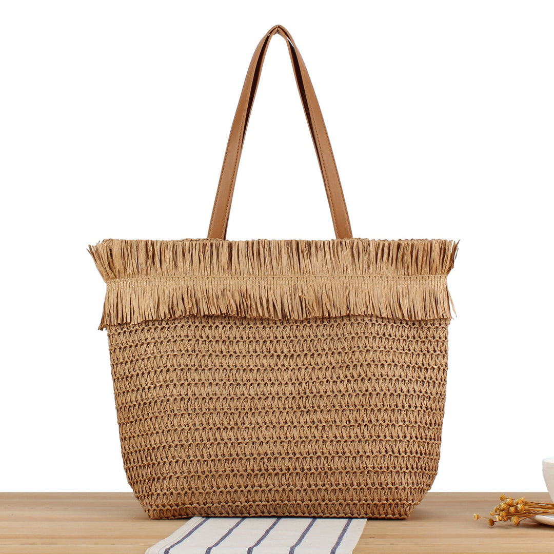 Large shopping bag with stylish fringes Kalsten