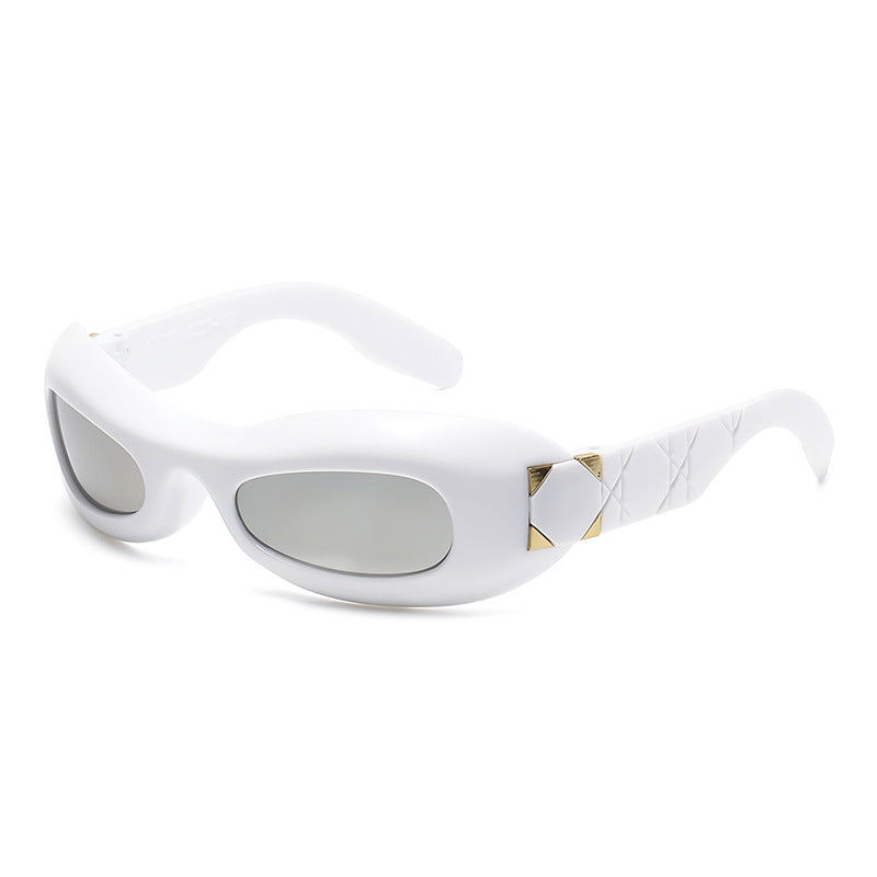 Women's futuristic designer sunglasses with innovative Kalsten frame