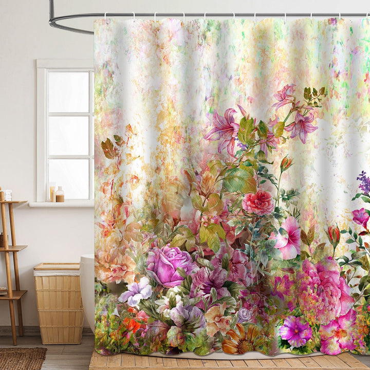 Floral Patterned Bathroom Shower Curtain Kalsten