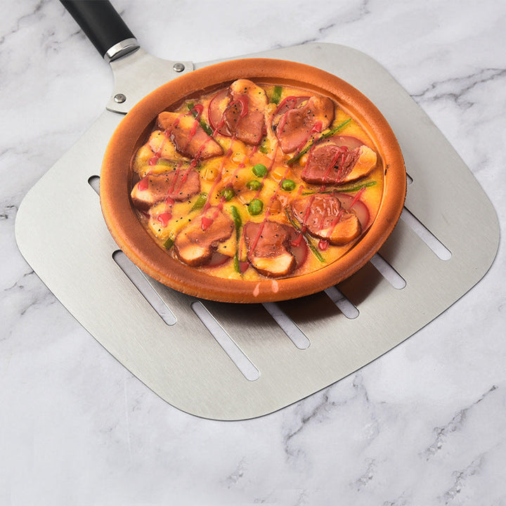 extra-wide perforated pizza peel ergonomic heat-resistant handle Kalsten