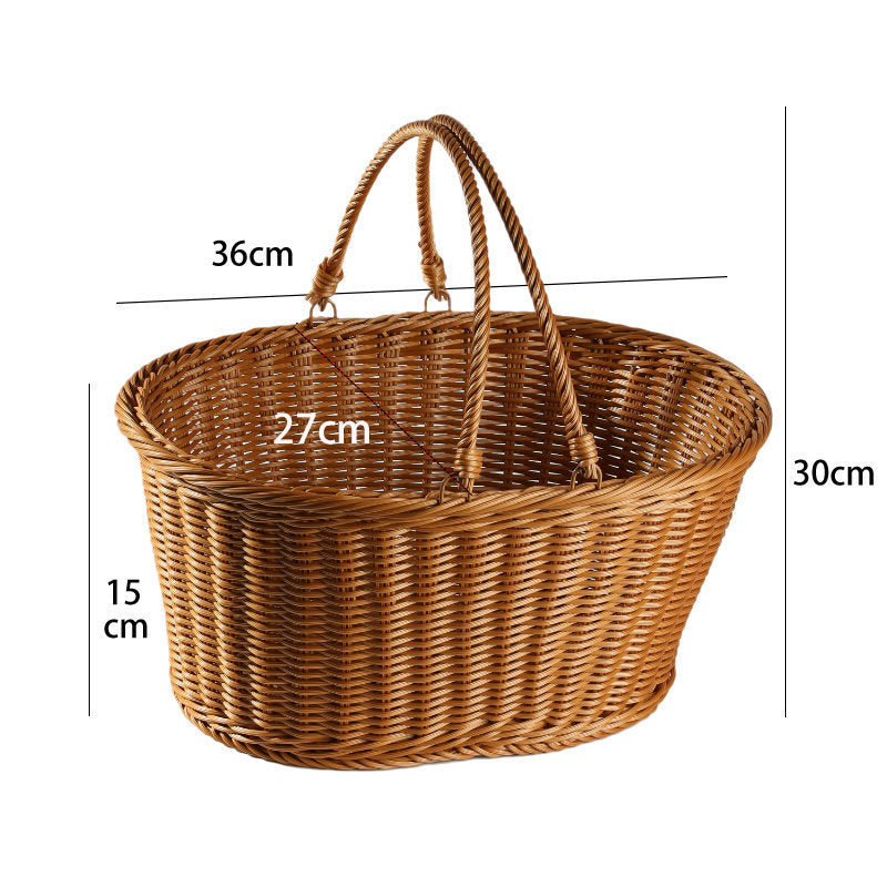 Unisex Handcrafted Basket with Sturdy Handles Kalsten