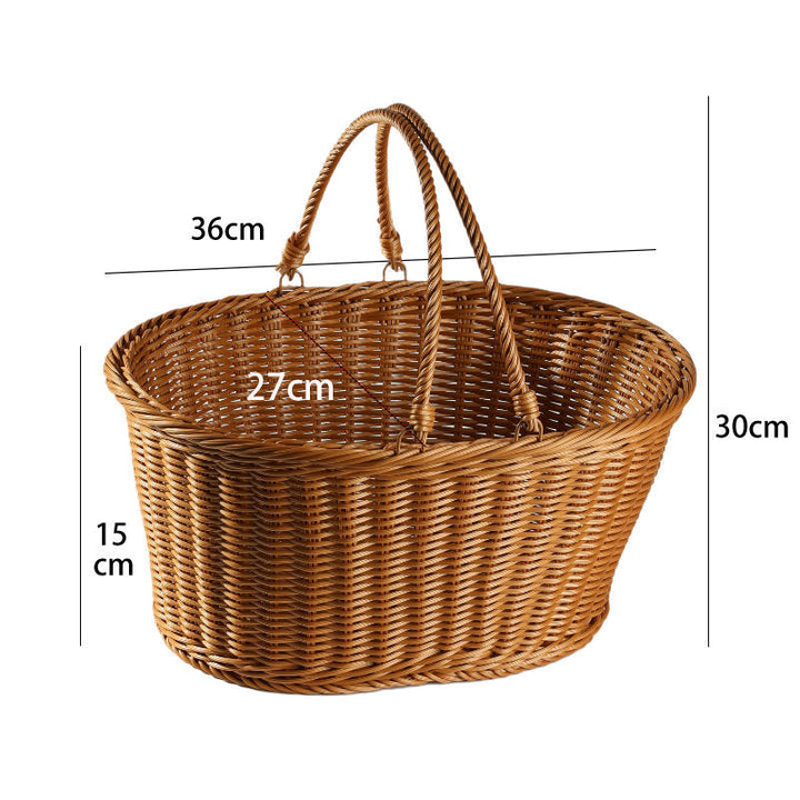 Unisex Handcrafted Basket with Sturdy Handles Kalsten