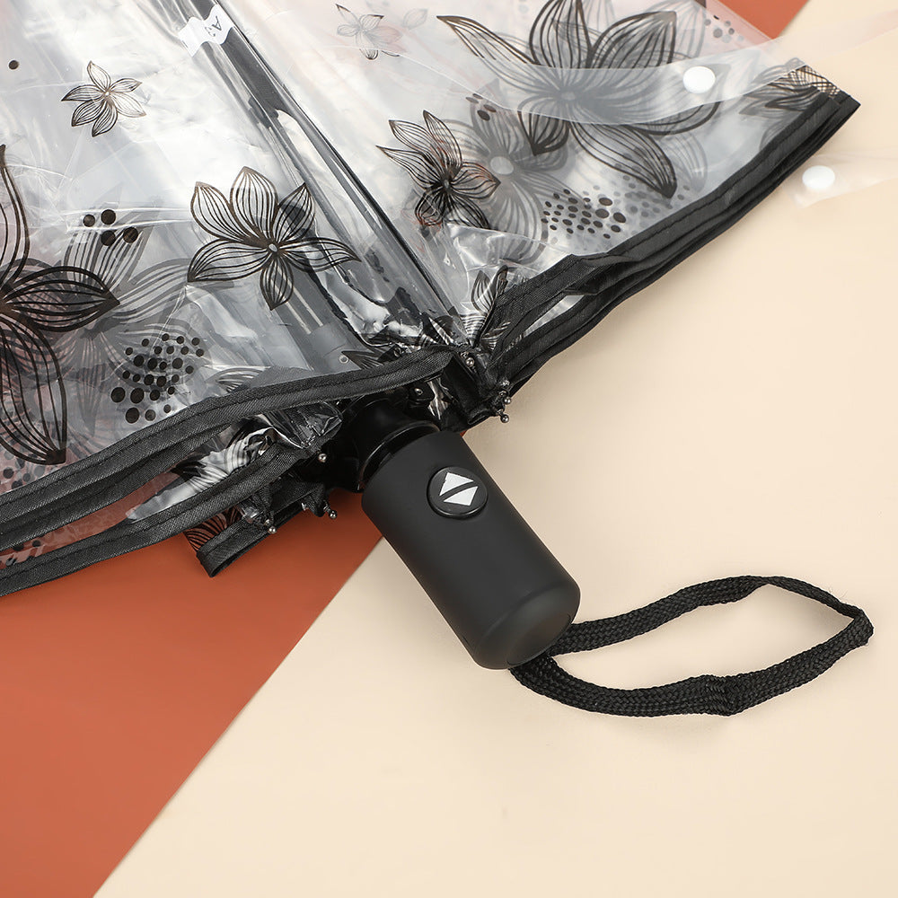 Women's Foldable Umbrella with Floral Pattern Kalsten