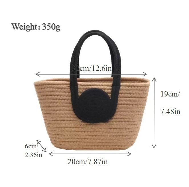 Handmade basket bag with innovative handle Kalsten