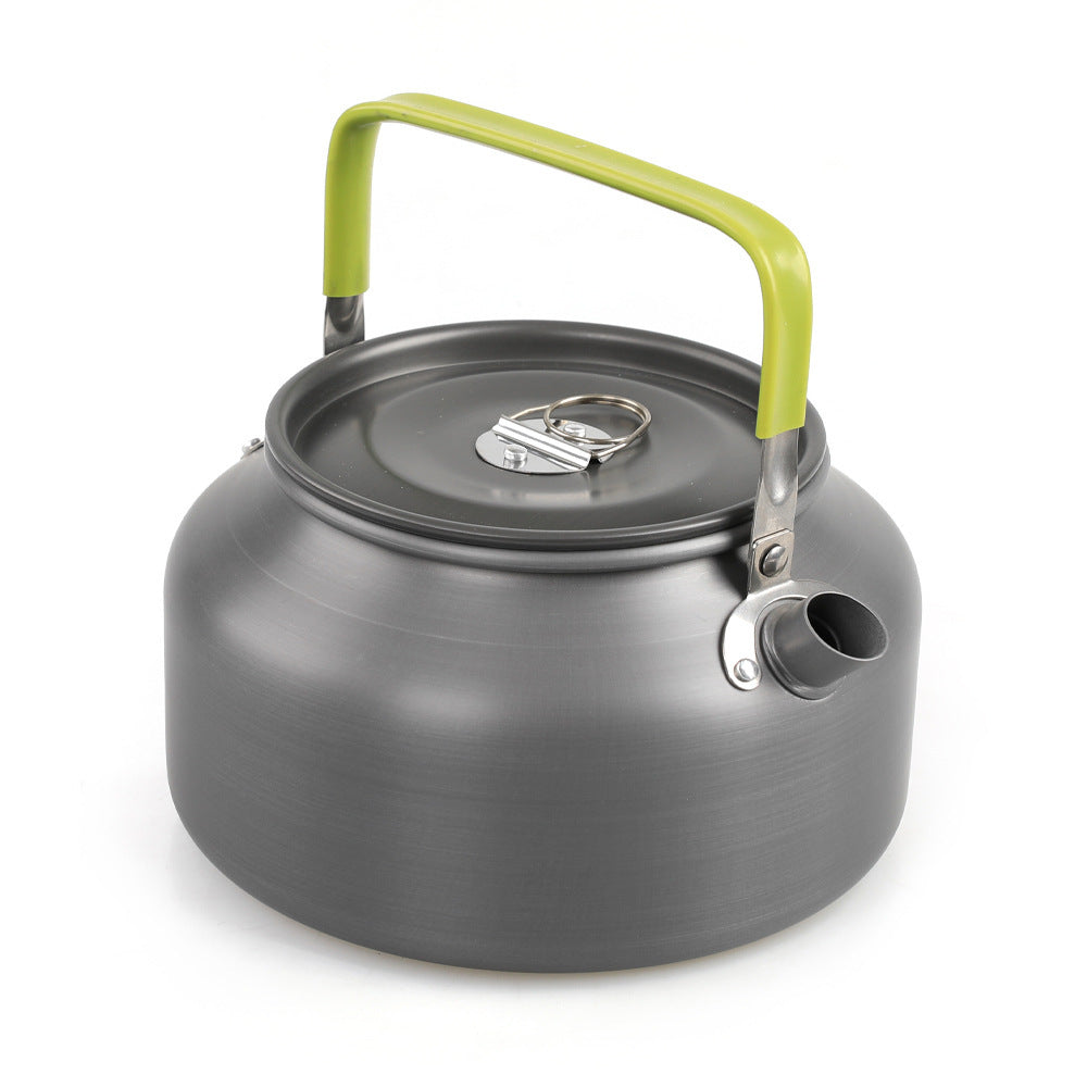 lightweight portable camping kettle with foldable silicone-grip handle and compact storage Kalsten