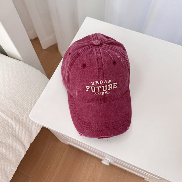 Men's Distressed Cotton Adjustable Baseball Cap Kalsten