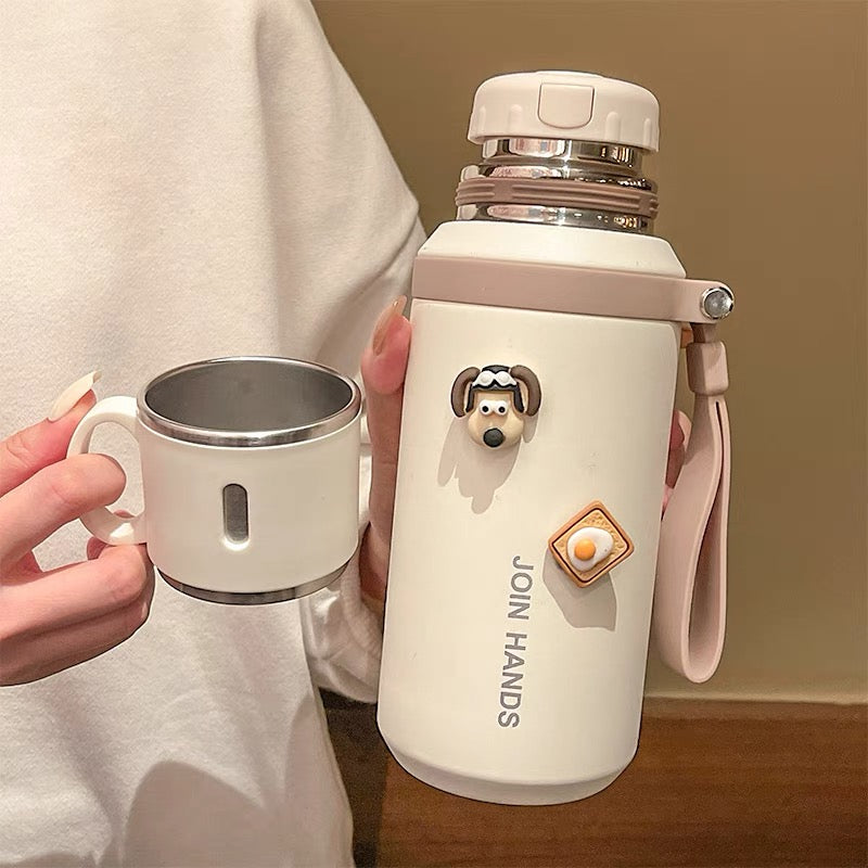 Women's Insulated Stainless Steel Water Bottle with Anti-Slip Grip Kalsten