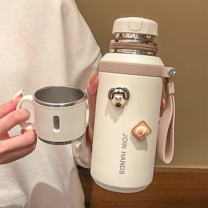 Women's Insulated Stainless Steel Water Bottle with Anti-Slip Grip Kalsten