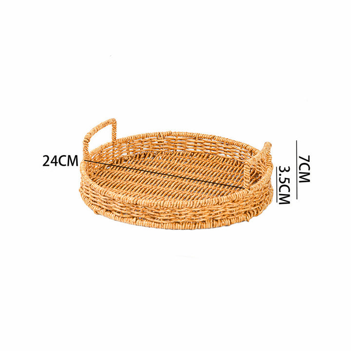 Ladies Round Serving Rack Made of Braided Material Kalsten