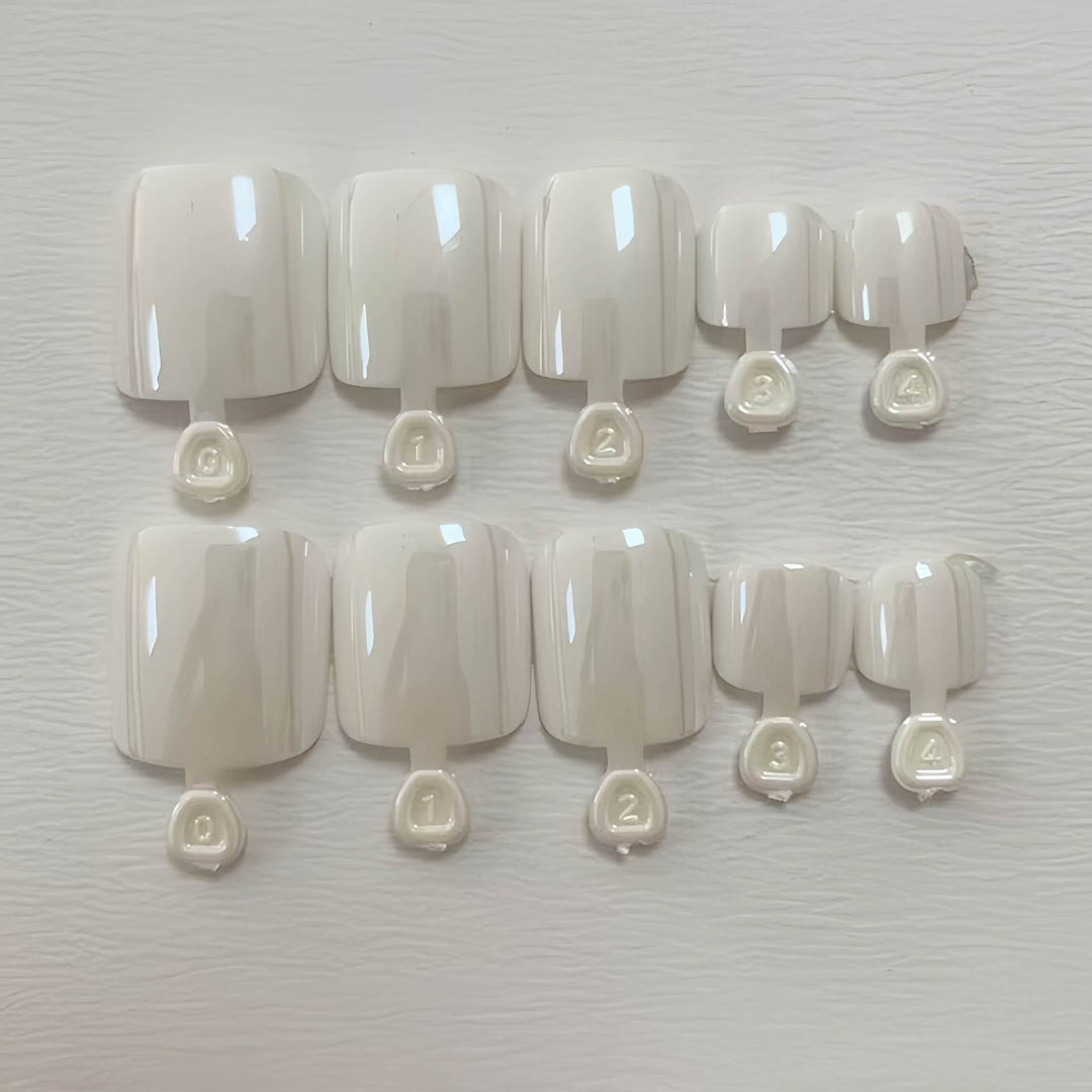 Premium Glossy Rectangle Press-On Nail Set Kalsten