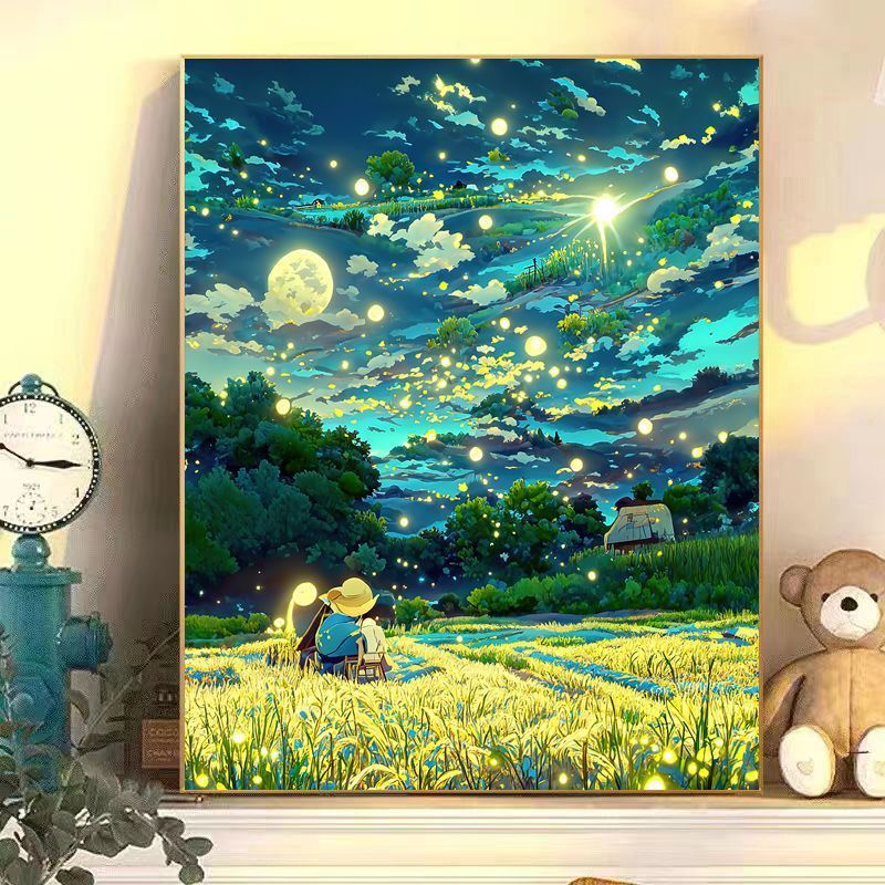 Enchanting Moonlit Landscape Canvas Art Kalsten