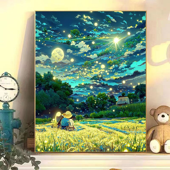 Enchanting Moonlit Landscape Canvas Art Kalsten